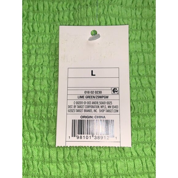 A New Day Womens Stretchy Off-Shoulder Ruffle Green Crop Top Size Large - Picture 8 of 11